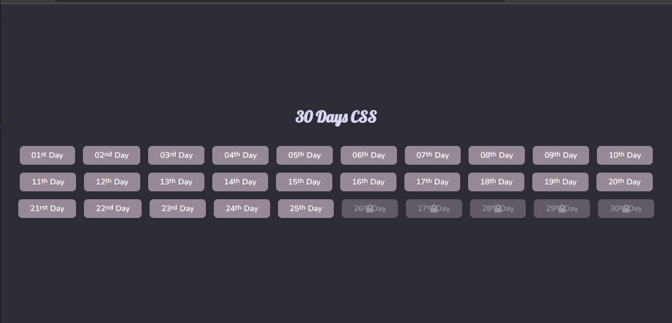 30 days CSS